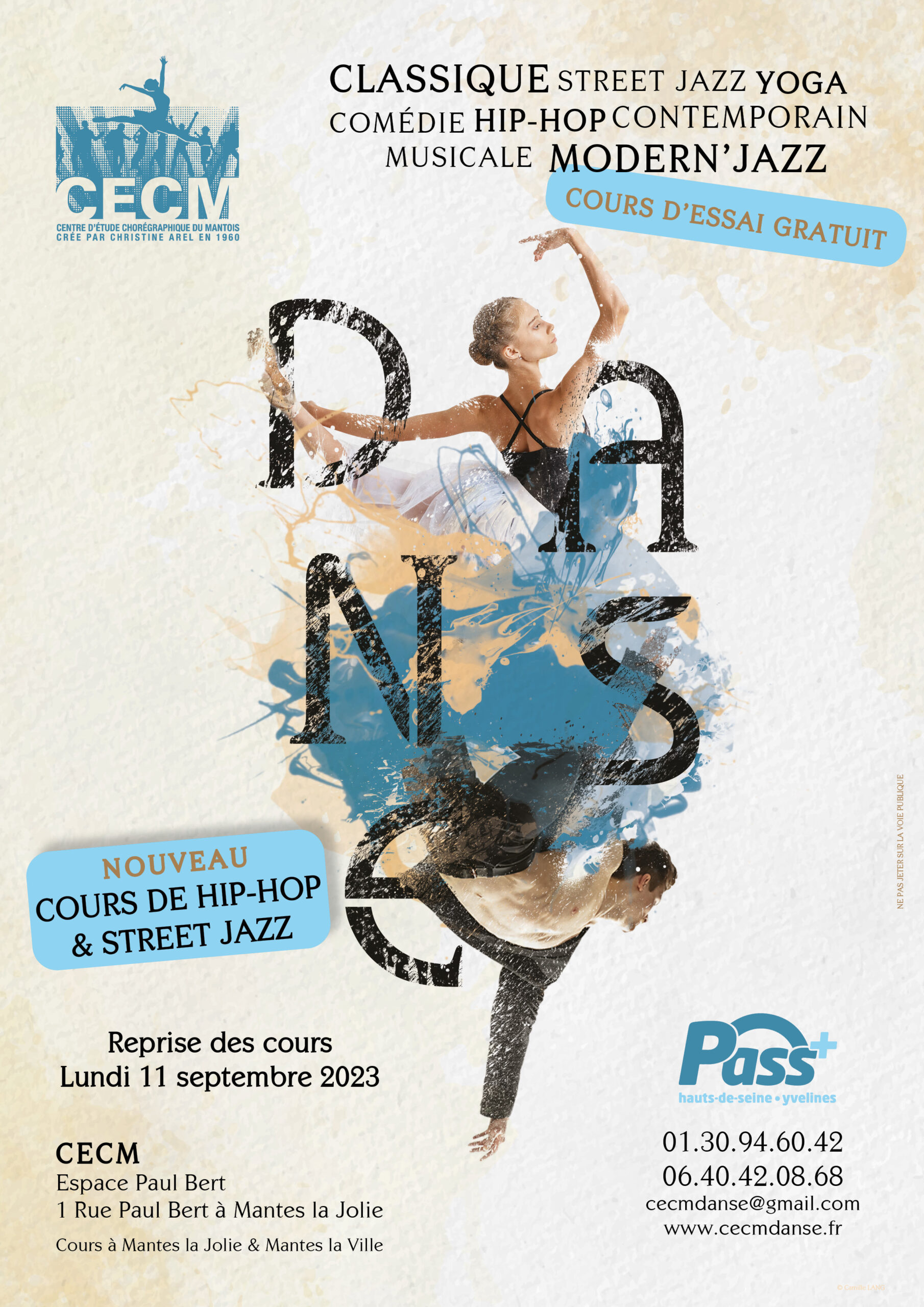 CECM ecole de danse classique modern jazz contemporain comédie musicale Hip-Hop Street Jazz mantes la jolie 78