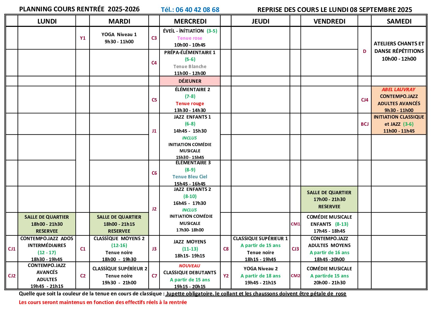 PLANNING PREVISIONNEL semainier 2025-2026